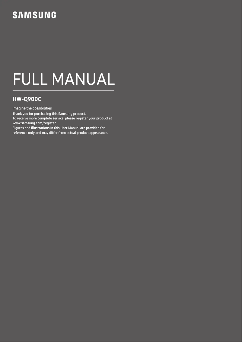 Image de la première page du manuel de l'appareil HW-Q900C