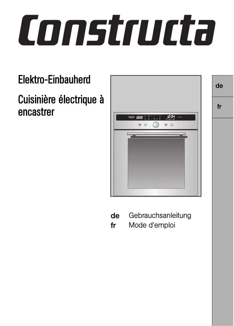 Page 1 de la notice Manuel utilisateur Constructa CF28850