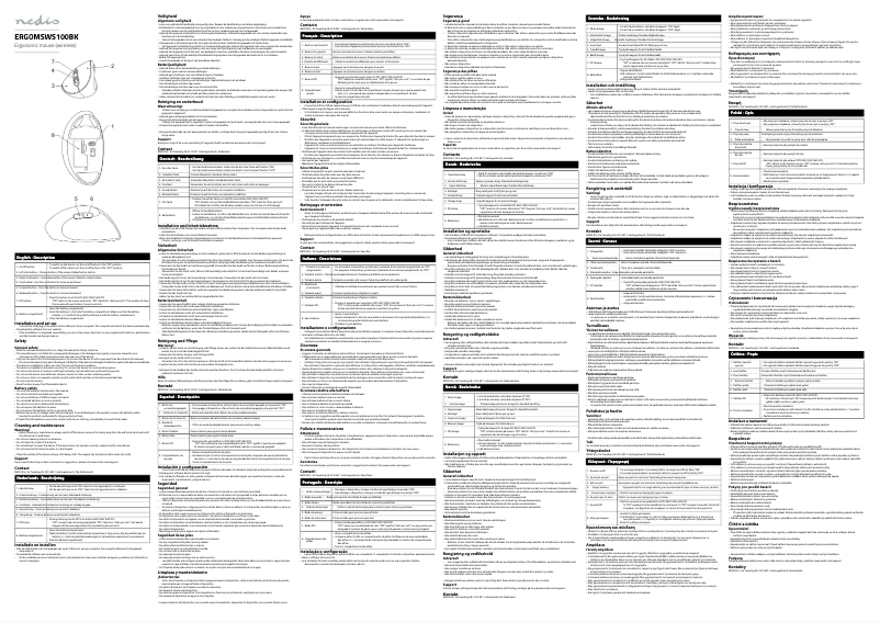 Image de la première page du manuel de l'appareil ERGOMSWS100BK