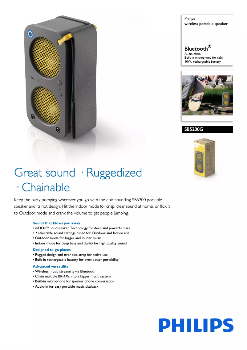 Image de la première page du manuel de l'appareil SB5200G