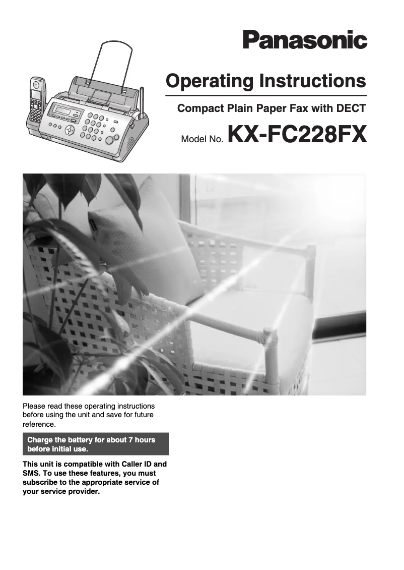 Imagen de la primera página del manual del dispositivo KX-FC228FX