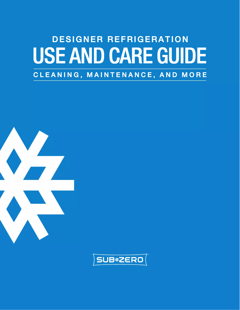 Page 1 de la notice Manuel d'utilisation et d'entretien Sub-Zero ID-30R