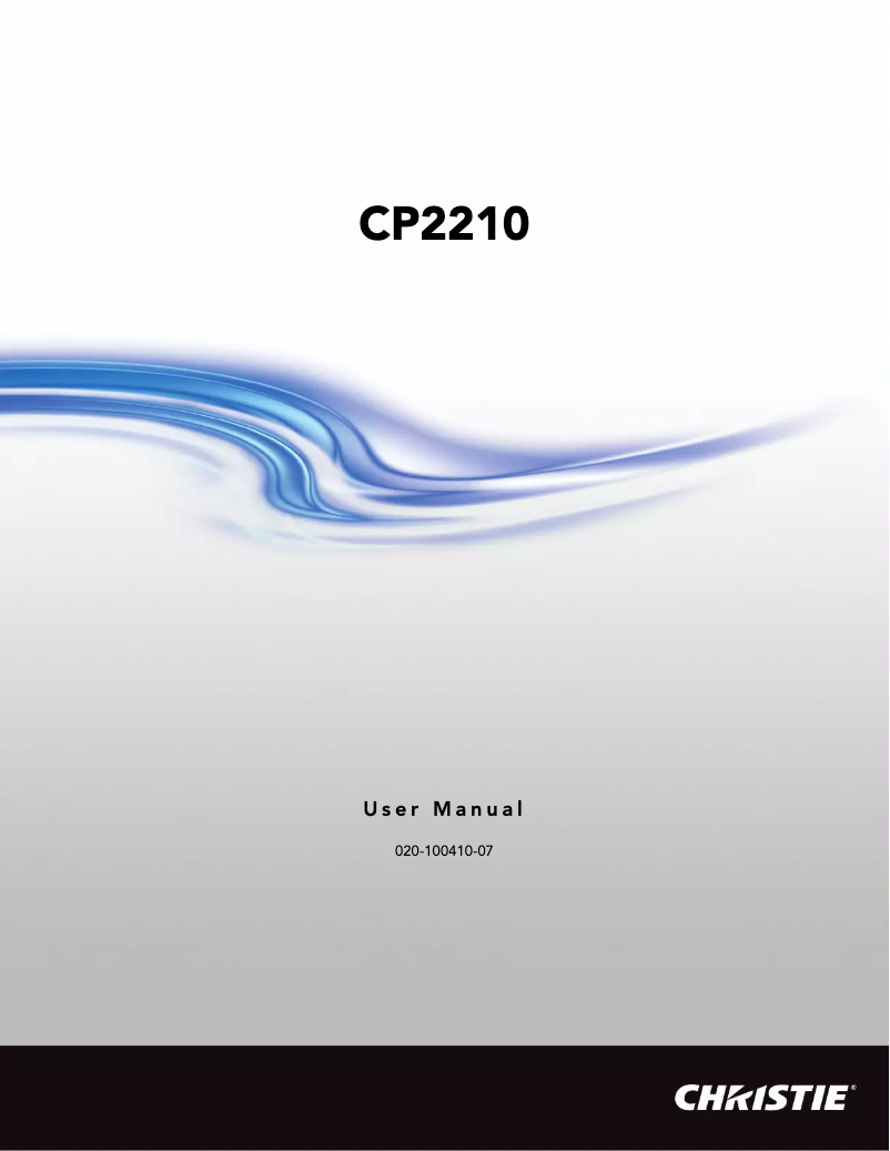 Image de la première page du manuel de l'appareil CP2210