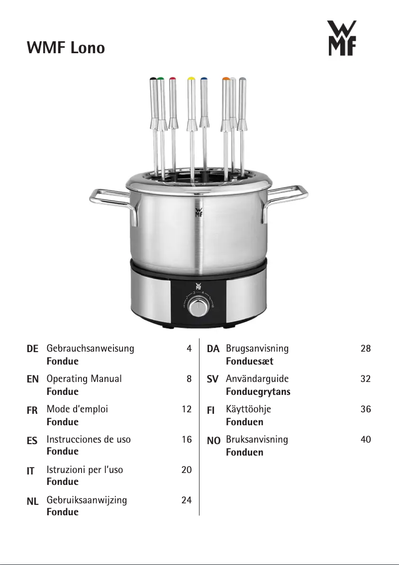 Image de la première page du manuel de l'appareil Lono 04.1513.0011