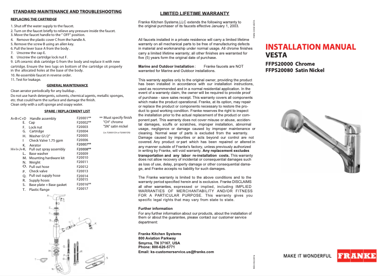 Imagen de la primera página del manual del dispositivo FFPS20000