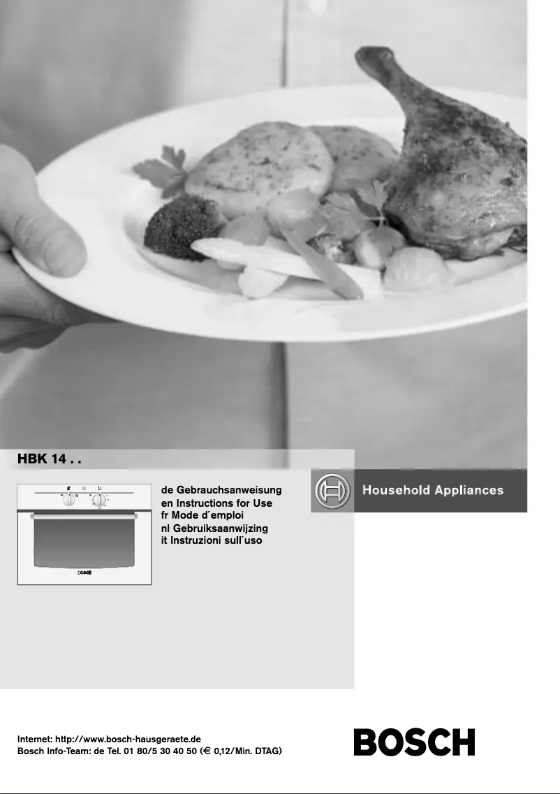 Page 1 de la notice Manuel utilisateur Bosch HBK1450