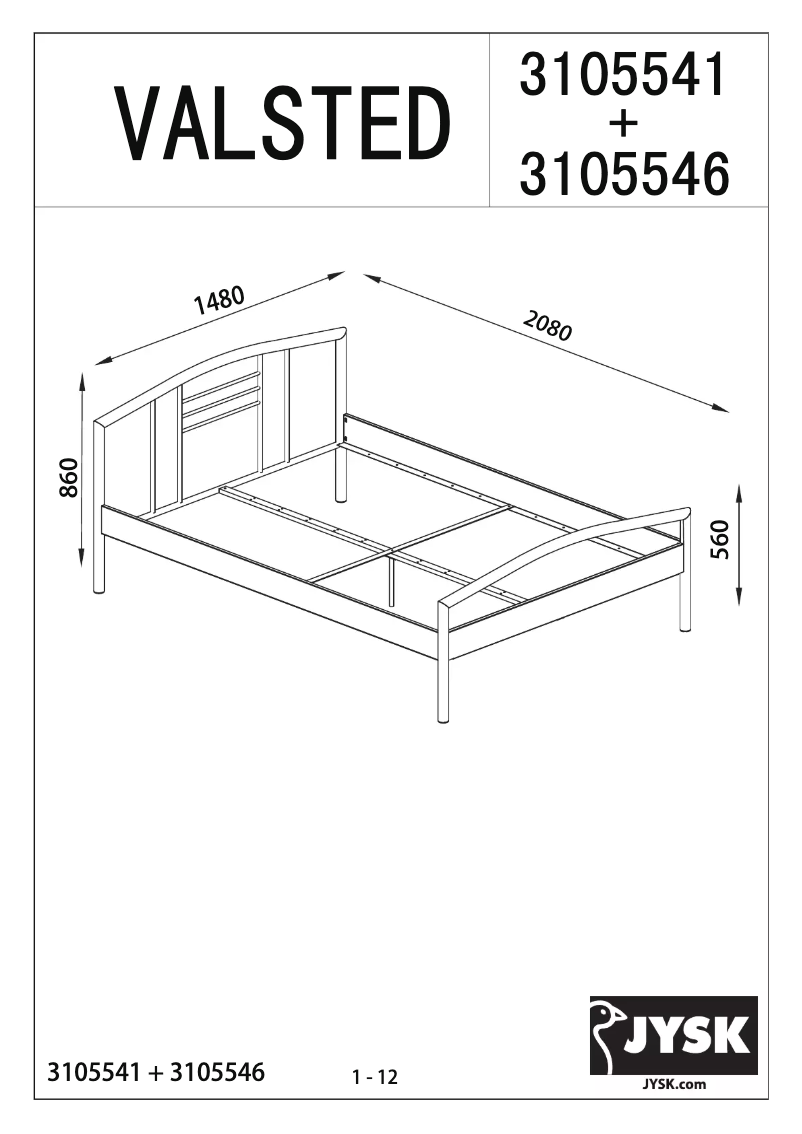 Página 1 del manual Manual de usuario JYSK Valsted (140x200)