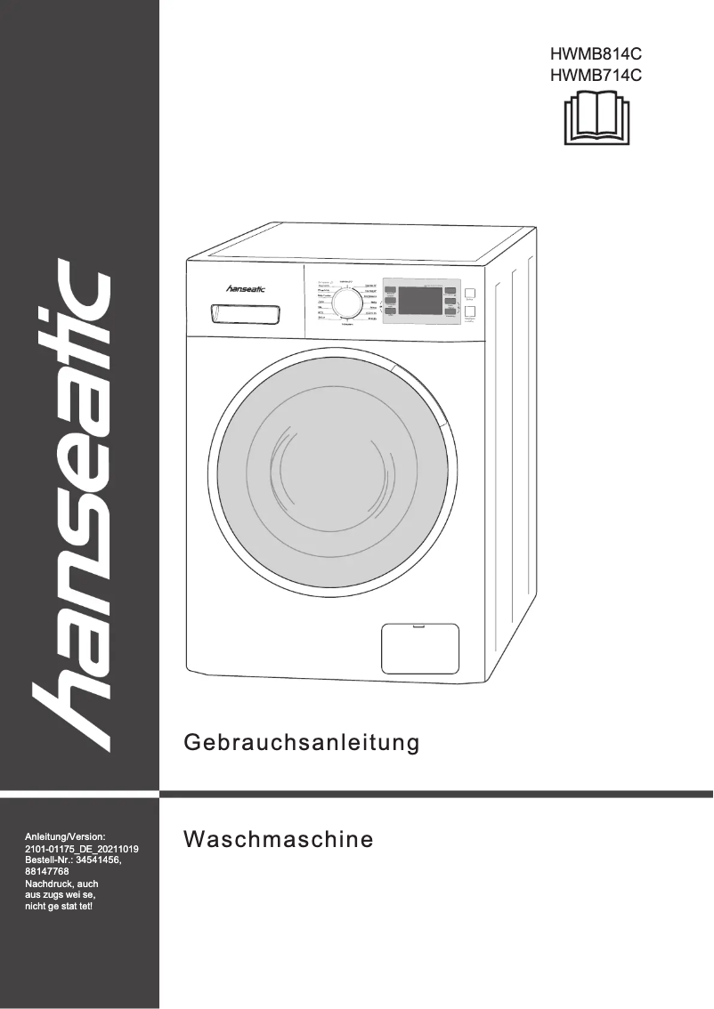 Page n°1 - Manuel utilisateur Hanseatic HWMB814C