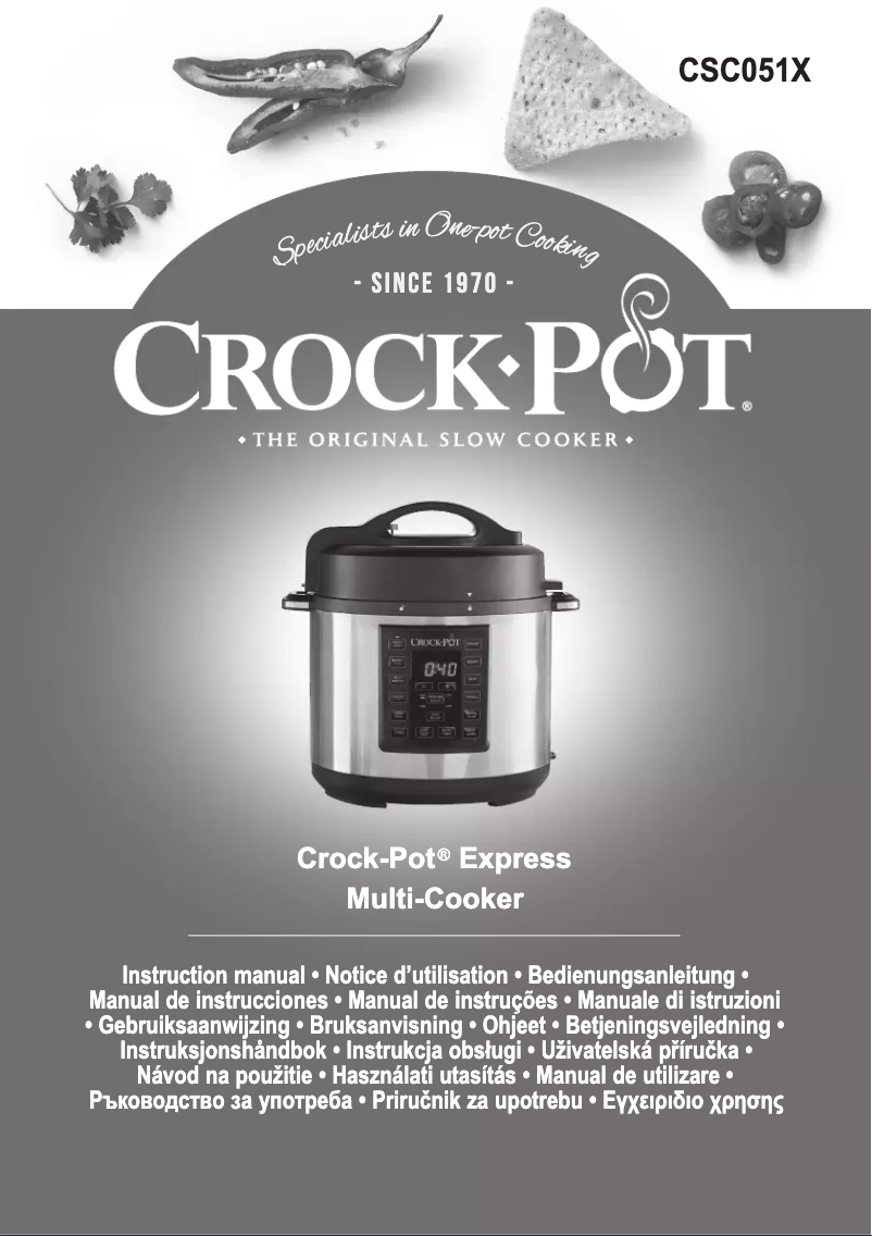 Page 1 de la notice Manuel utilisateur Crock-Pot Express CSC051X