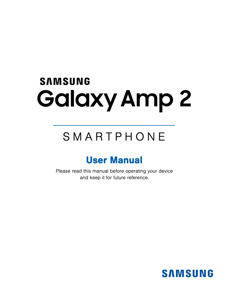Page n°1 - Manuel utilisateur Samsung Galaxy Amp 2