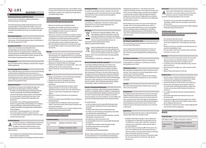 Page n°1 - Manuel utilisateur X4 Tech 701564