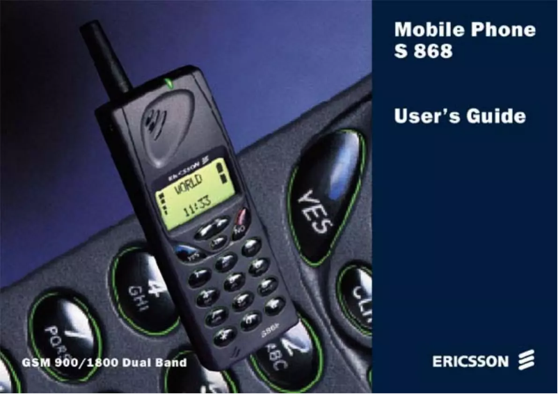 Page n°1 - Manuel utilisateur Ericsson S868