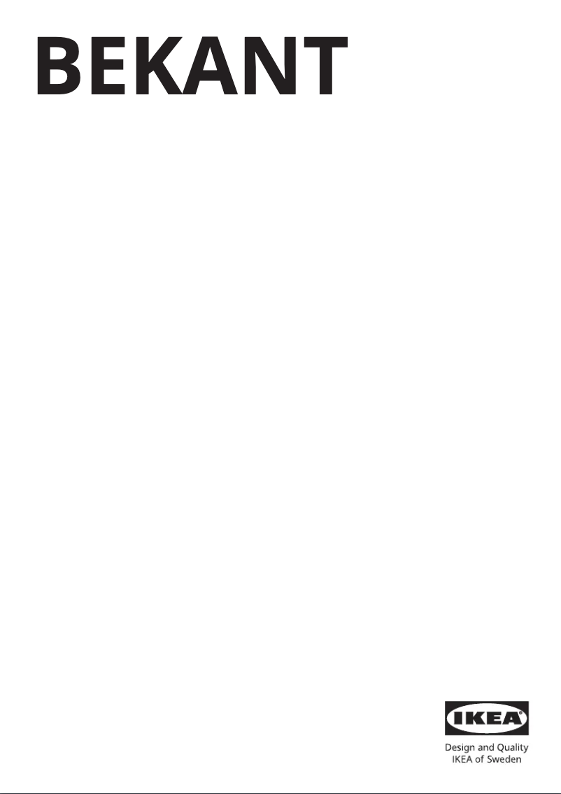 Page 1 de la notice Manuel utilisateur Ikea BEKANT 002.552.56