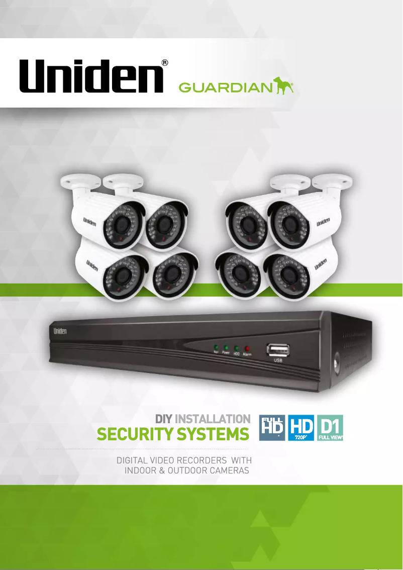 Page 1 de la notice Brochure Uniden GDVR8A42