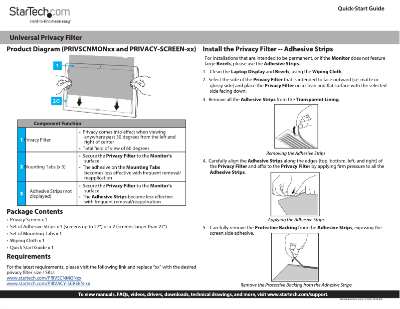 Image de la première page du manuel de l'appareil PRIVSCNMON34W