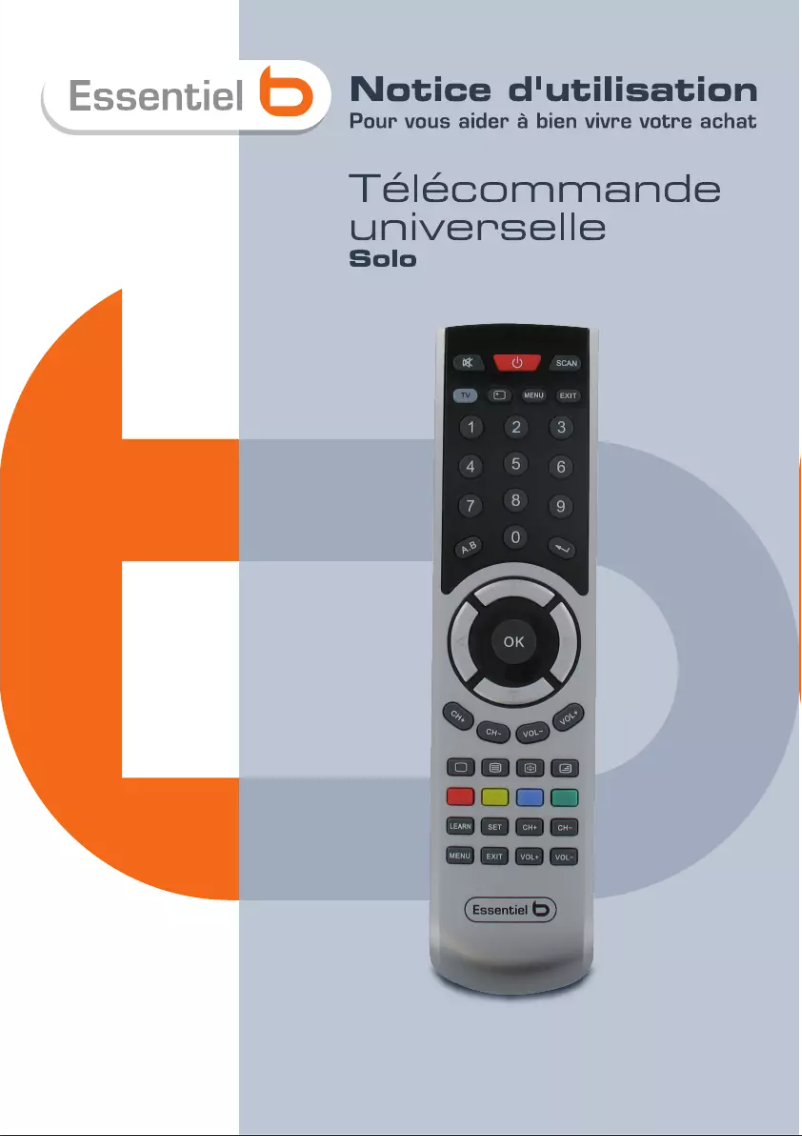 Page 1 de la notice Manuel utilisateur Essentiel B Solo