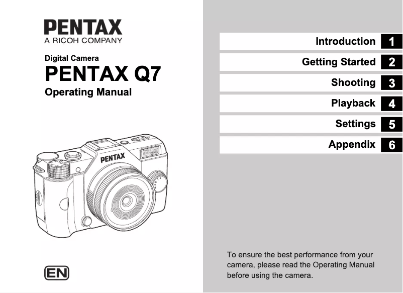 Imagen de la primera página del manual del dispositivo Q7