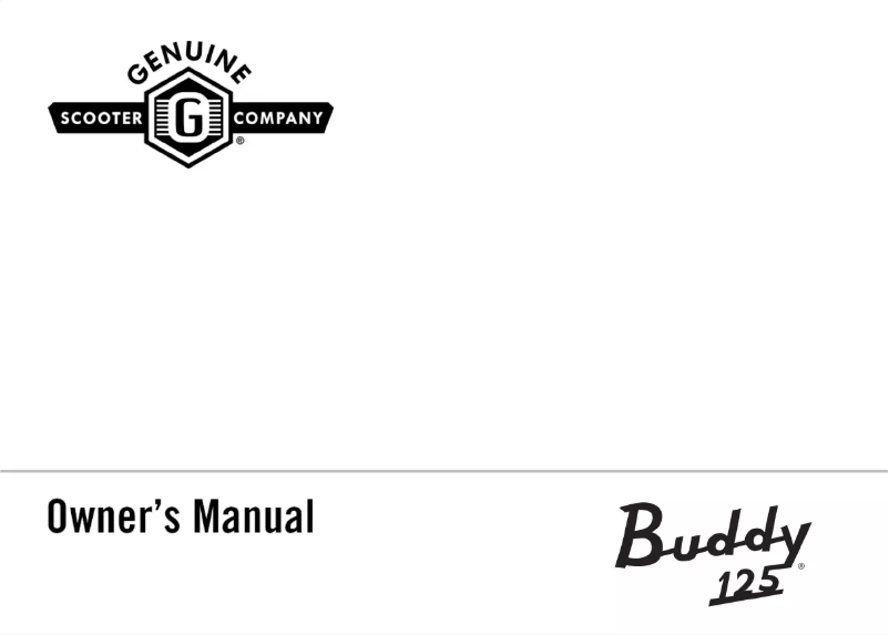 Página 1 del manual Manual de usuario Genuine Buddy 125