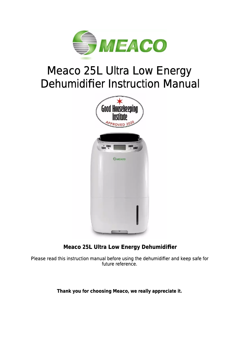 Image de la première page du manuel de l'appareil Platinum 25L