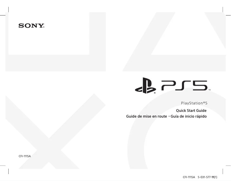 Page 1 de la notice Manuel utilisateur Sony PlayStation 5