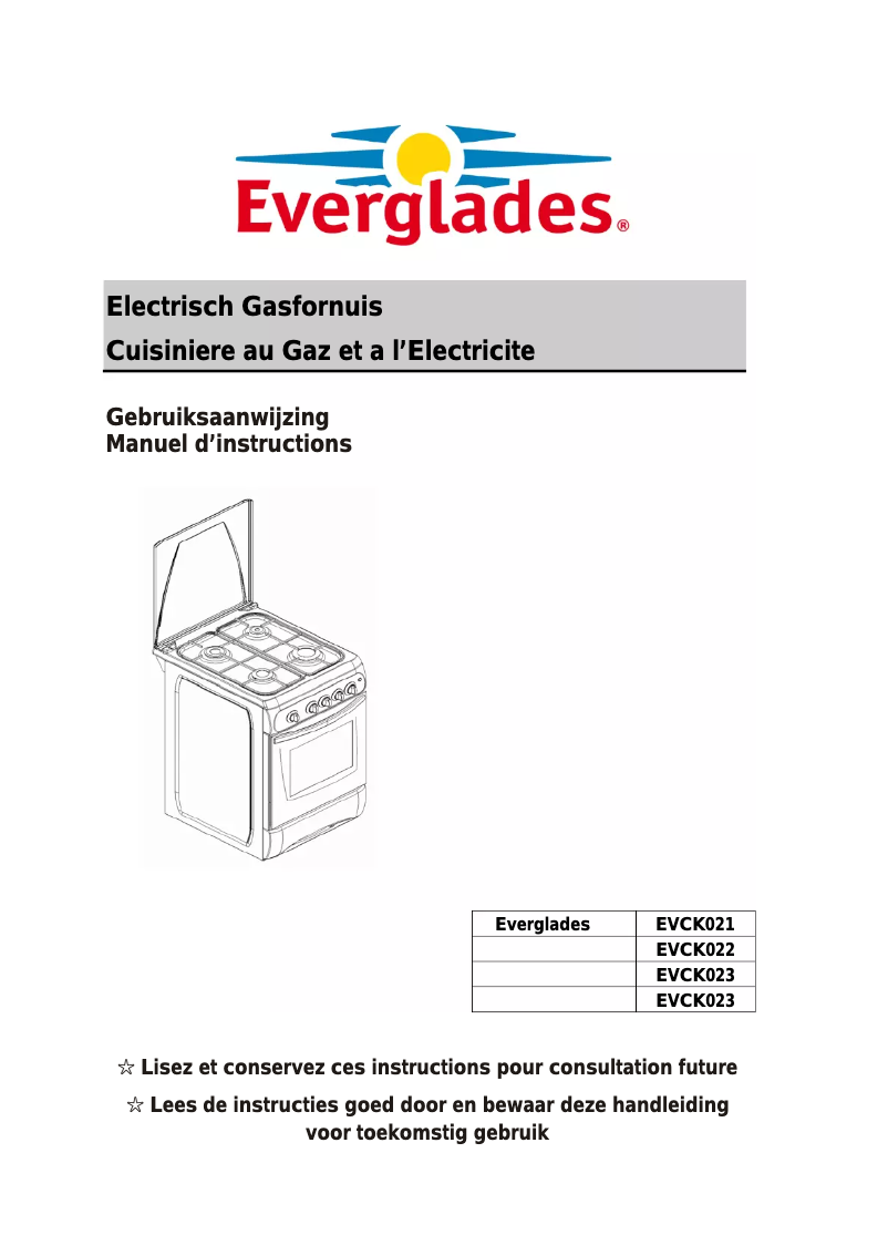 Page n°1 - Manuel utilisateur Everglades EVCK 025
