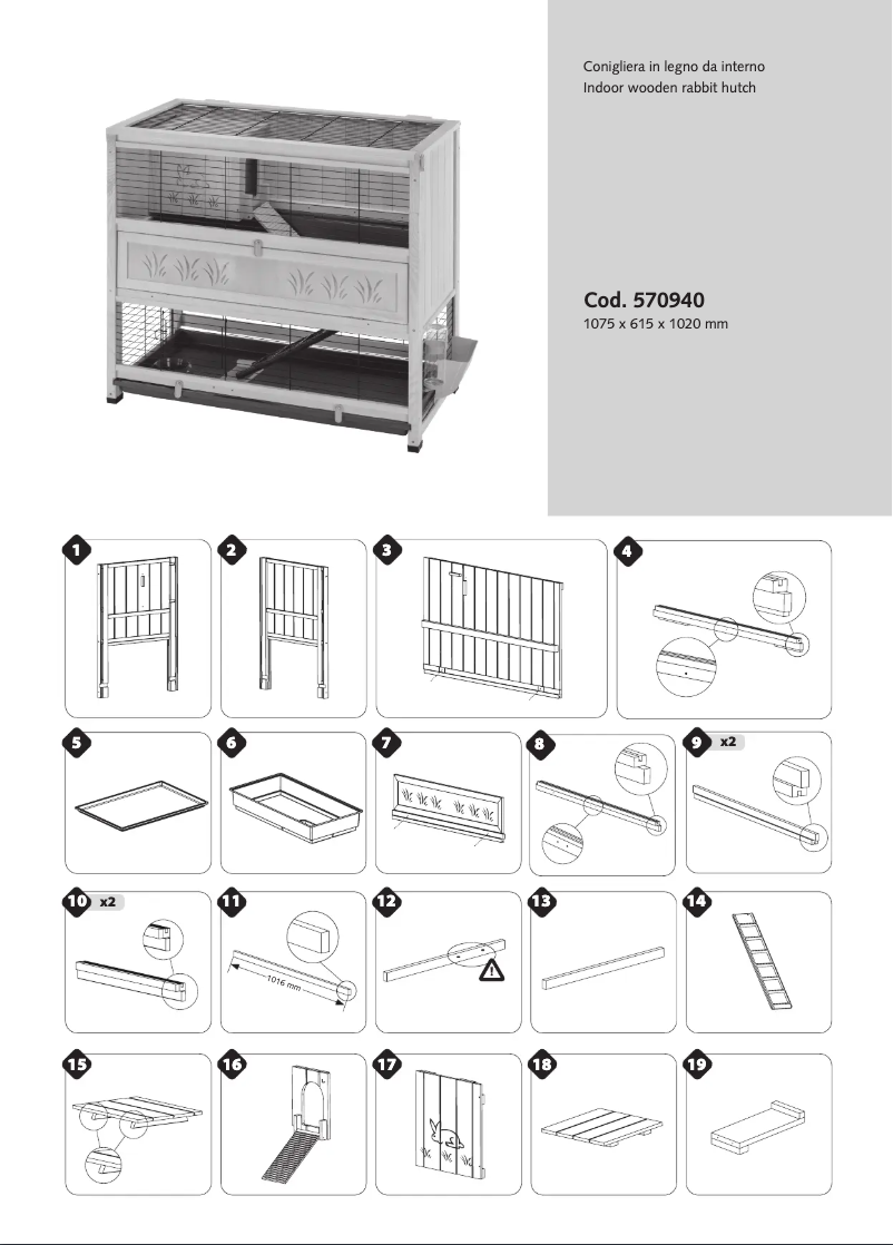 Página 1 del manual Instrucciones / montaje Ferplast Cottage