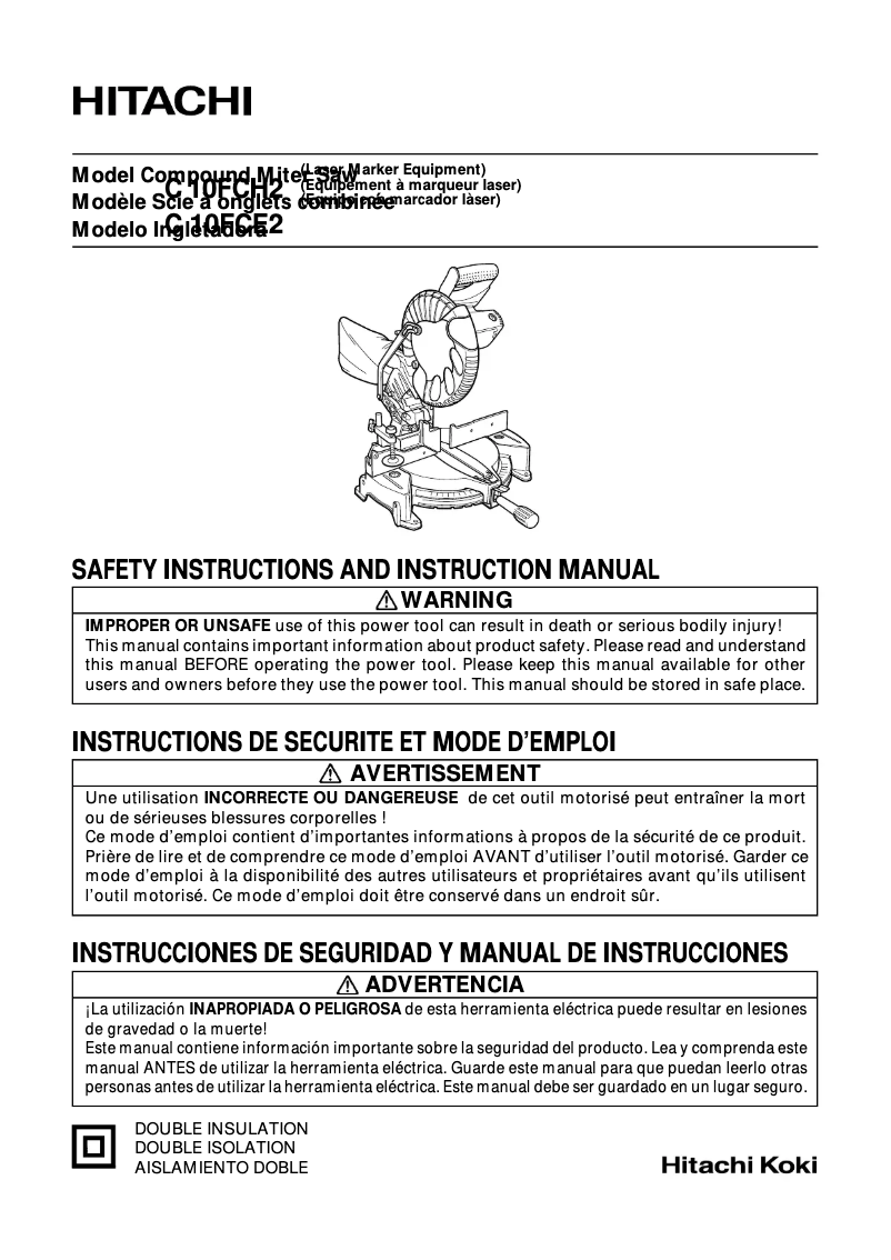 Image de la première page du manuel de l'appareil C 10FCE2