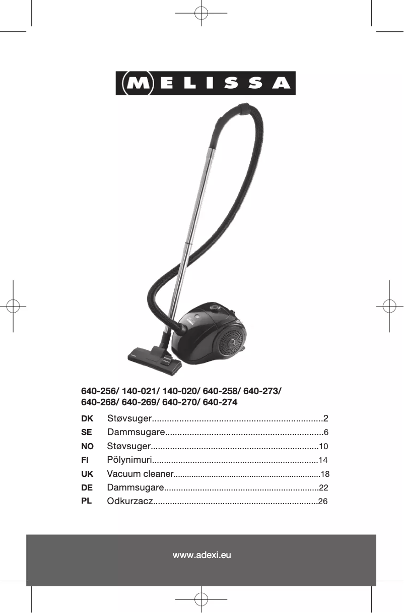 Image de la première page du manuel de l'appareil 640-270