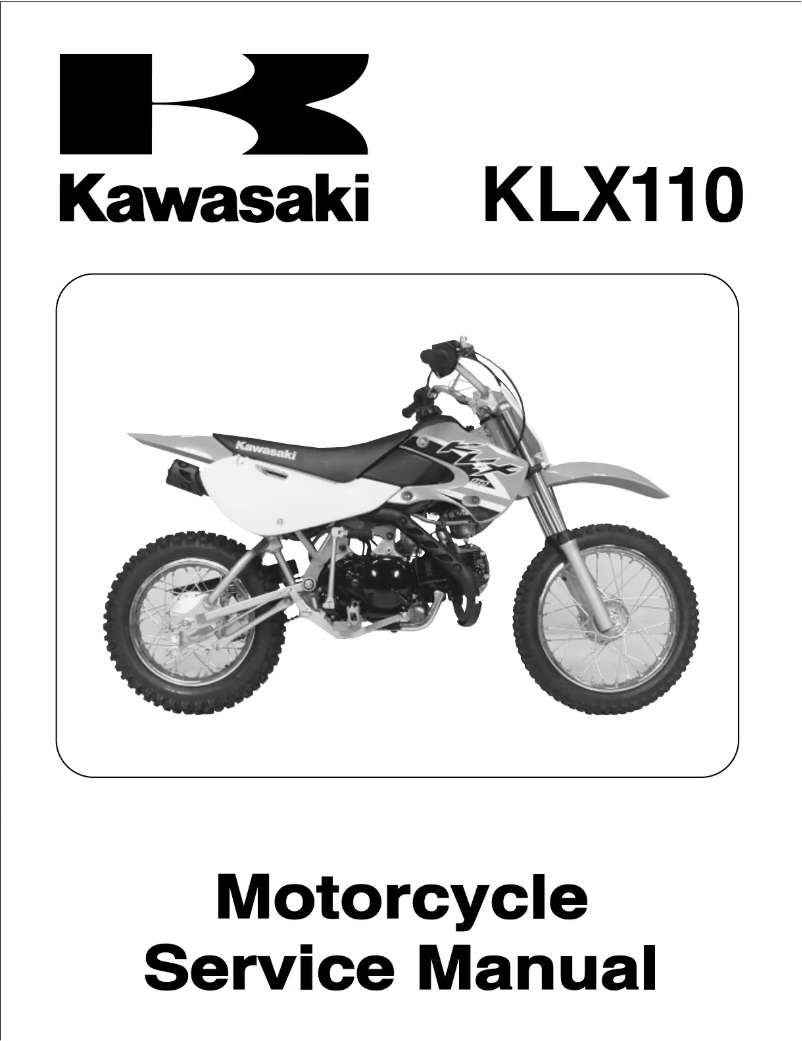Page 1 de la notice Manuel utilisateur Kawasaki KLX110 (2001)
