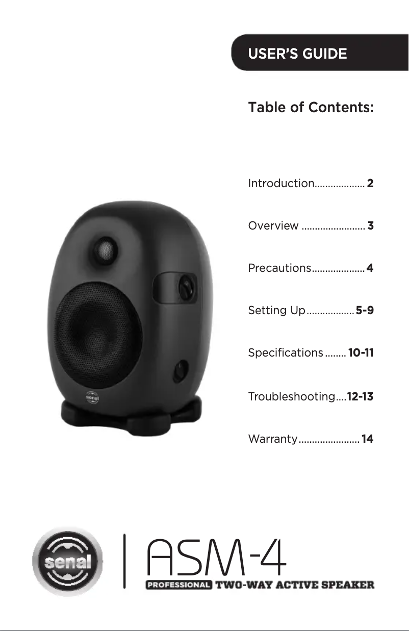 Page n°1 - Manuel utilisateur Senal ASM-4
