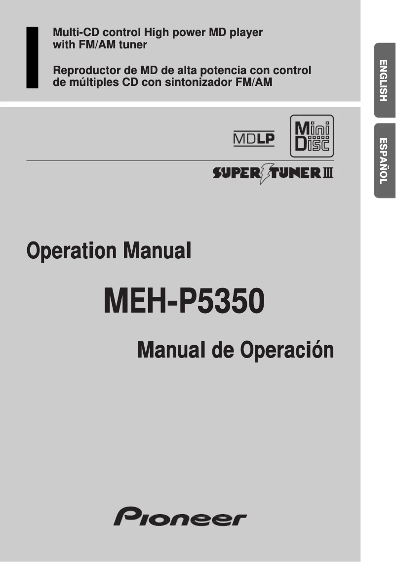 Image de la première page du manuel de l'appareil MEH-P5350
