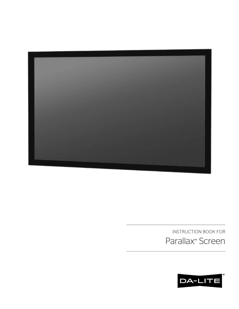 Page n°1 - Manuel utilisateur Da-Lite Parallax 29841