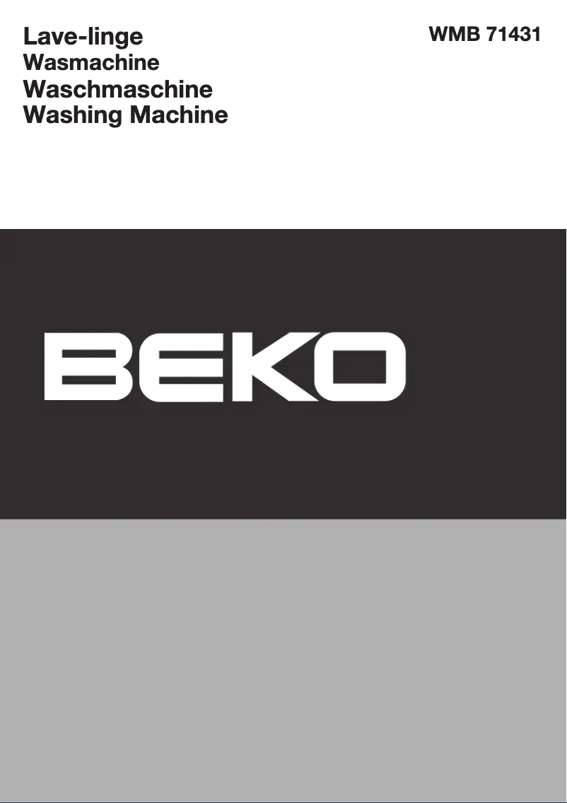 Page 1 de la notice Manuel utilisateur Beko WMB 71431