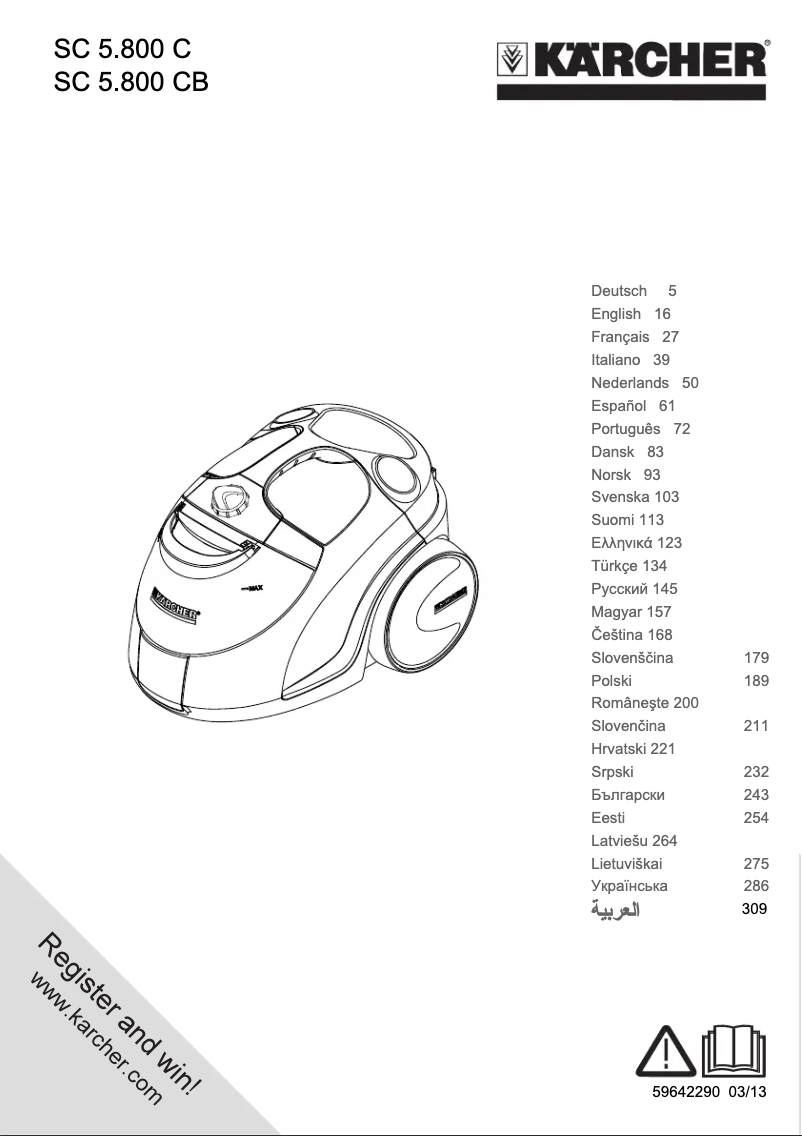 Image de la première page du manuel de l'appareil SC 5.800 C
