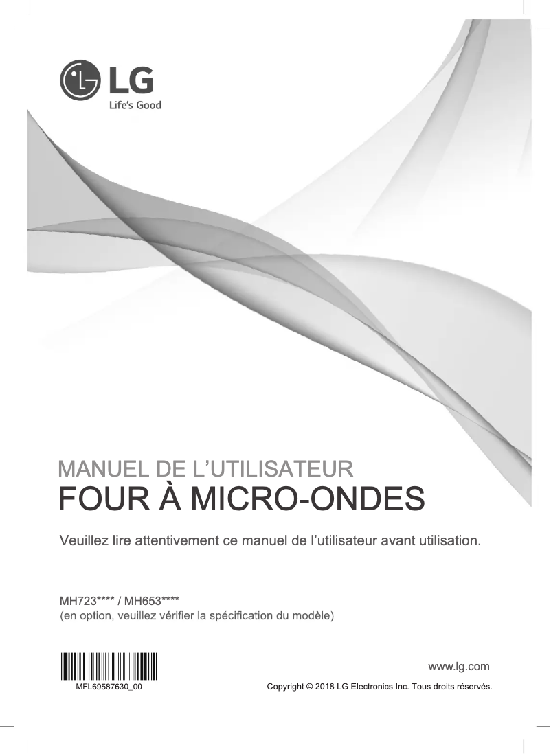 Page 1 de la notice Manuel utilisateur LG MH6535GISS