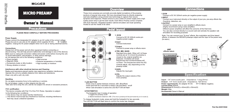 Image de la première page du manuel de l'appareil Two Stone 010
