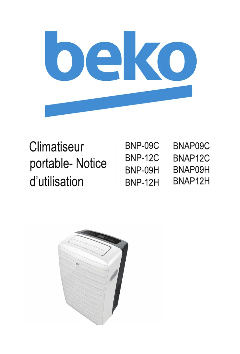 Page 1 de la notice Manuel utilisateur Beko BNAP09H