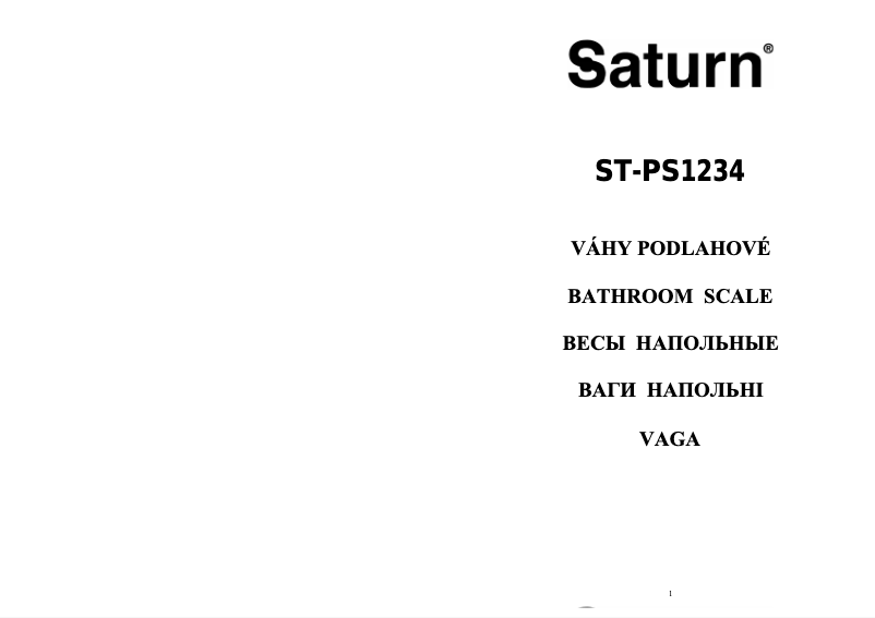 Page 1 de la notice Manuel utilisateur Saturn ST-PS1234