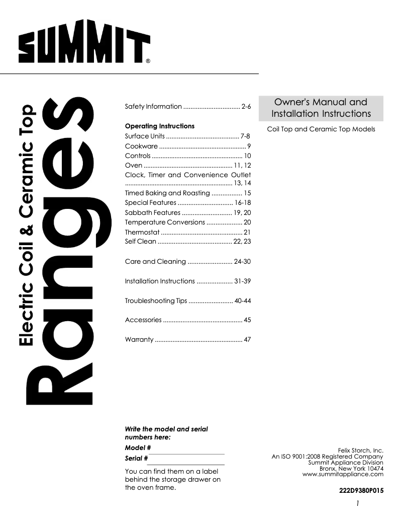 Image de la première page du manuel de l'appareil REX205W