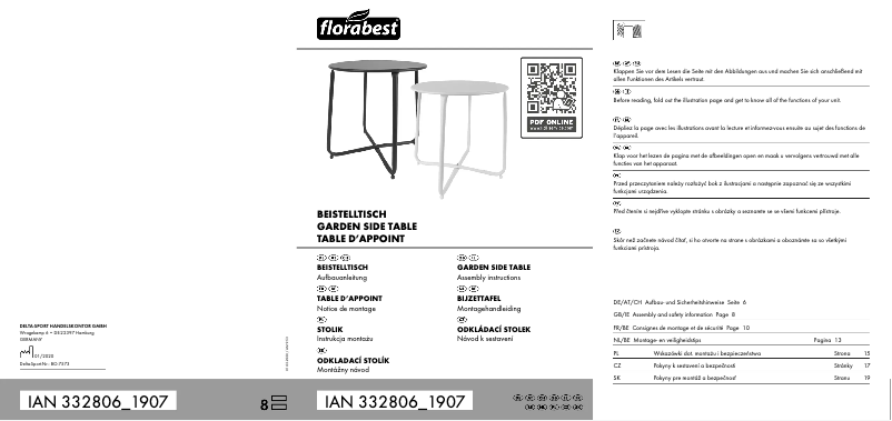 Página 1 del manual Manual de usuario Florabest IAN 332806