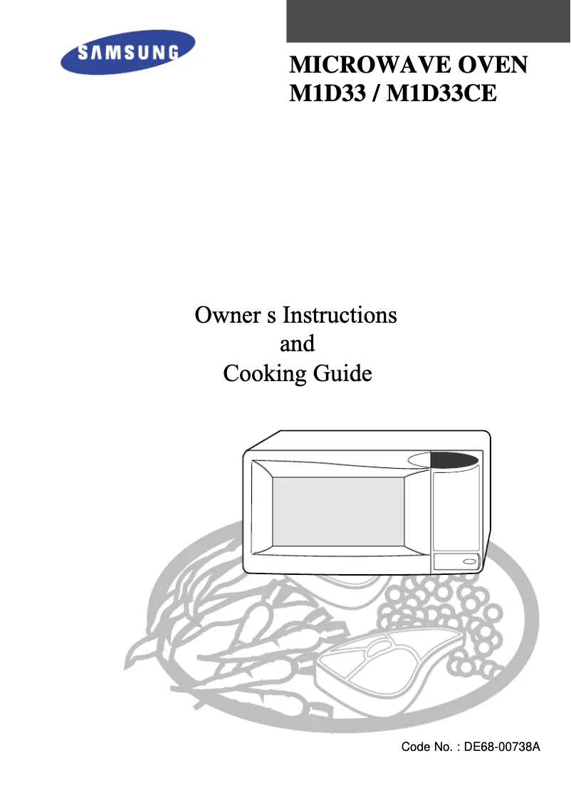 Page 1 de la notice Manuel utilisateur Samsung M1D33