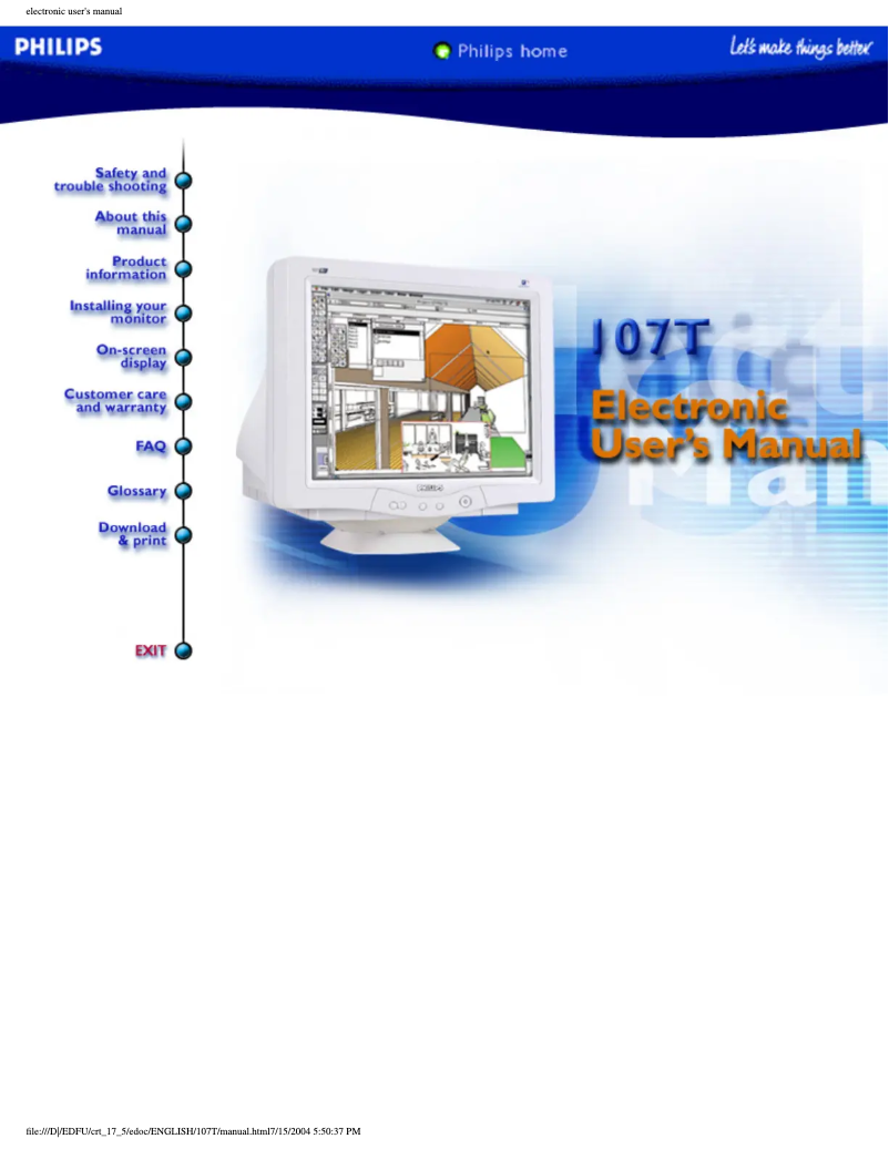 First page image of the manual for 107T56