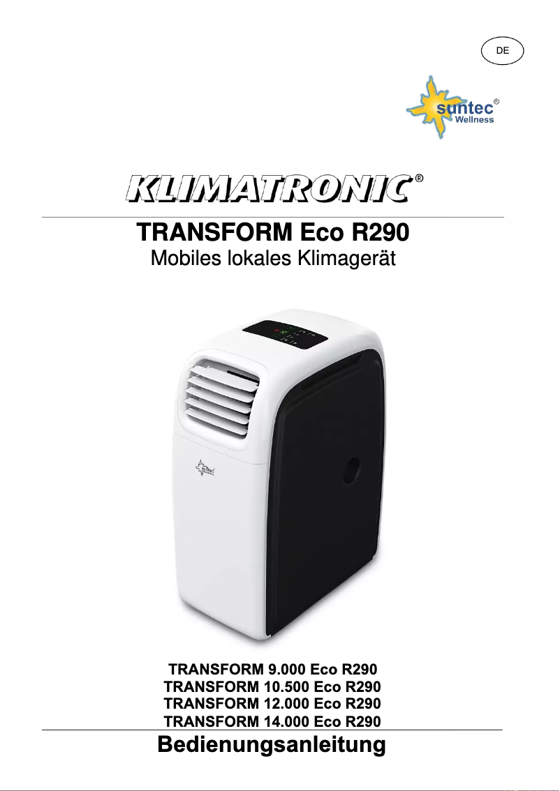 Image de la première page du manuel de l'appareil Klimatronic Transform 14.000 Eco R290