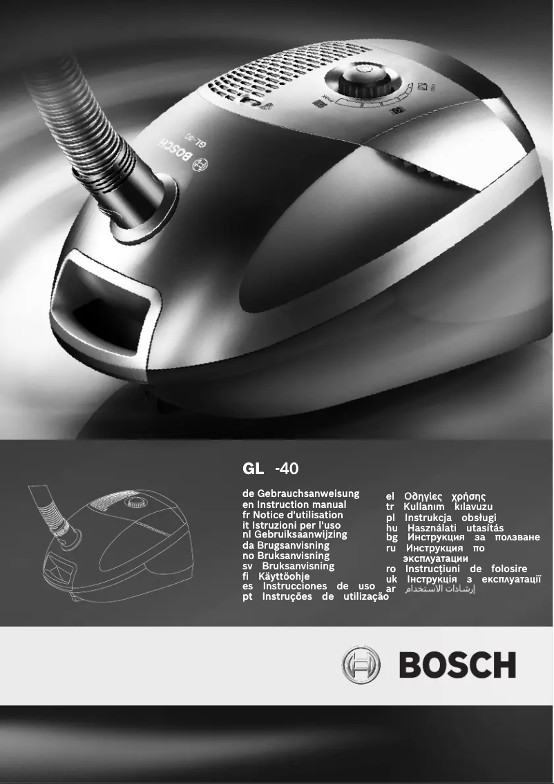 Page 1 de la notice Manuel utilisateur Bosch BSGL4025