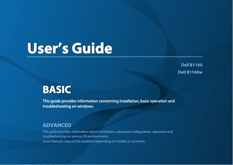 Page n°1 - Manuel utilisateur Dell B1160