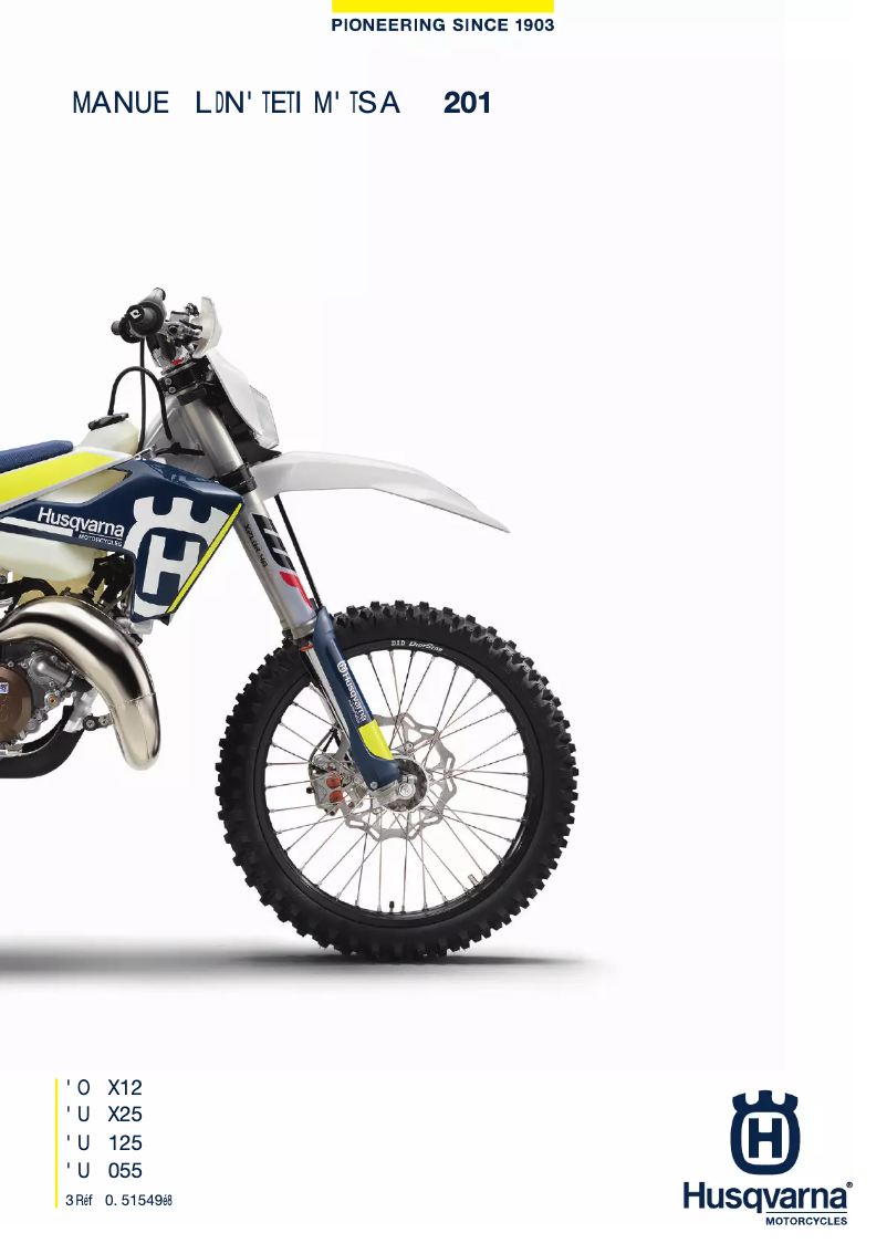 Página 1 del manual Manual de usuario Husqvarna TX 125 (2017)