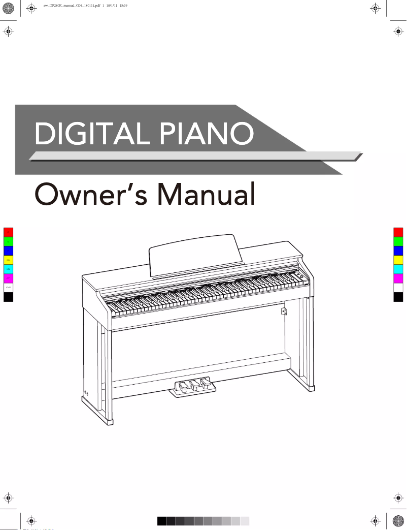 Página 1 del manual Manual de usuario Medeli DP280K/WH