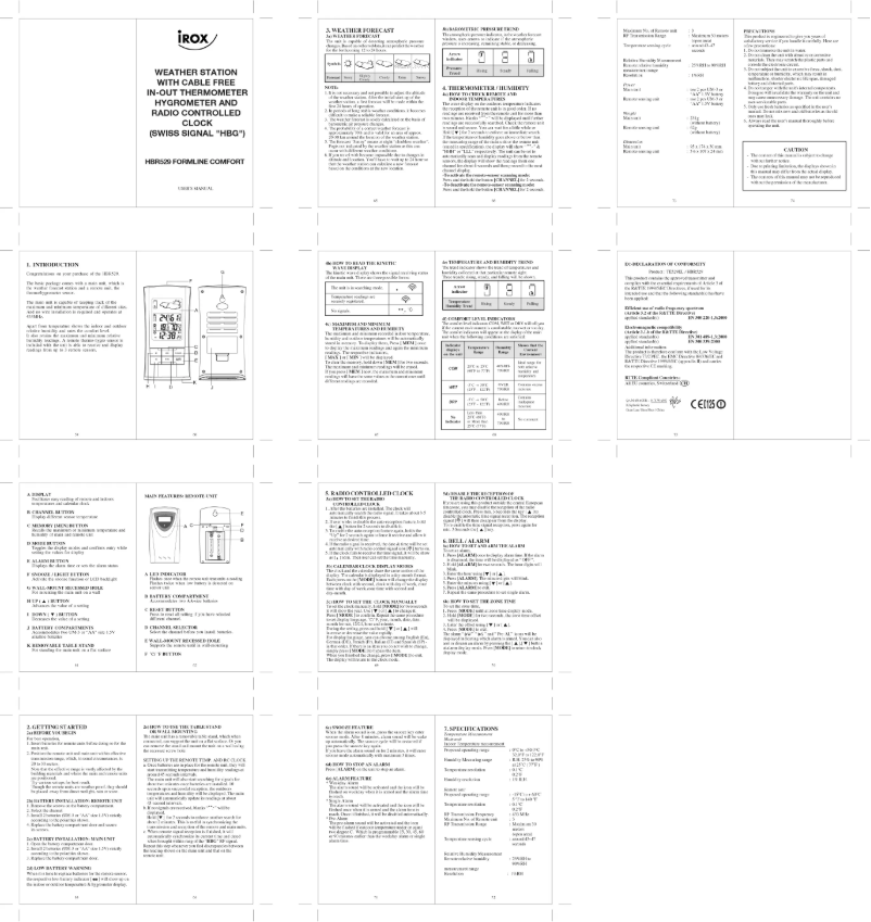 Page n°1 - Manuel utilisateur Irox HBR529