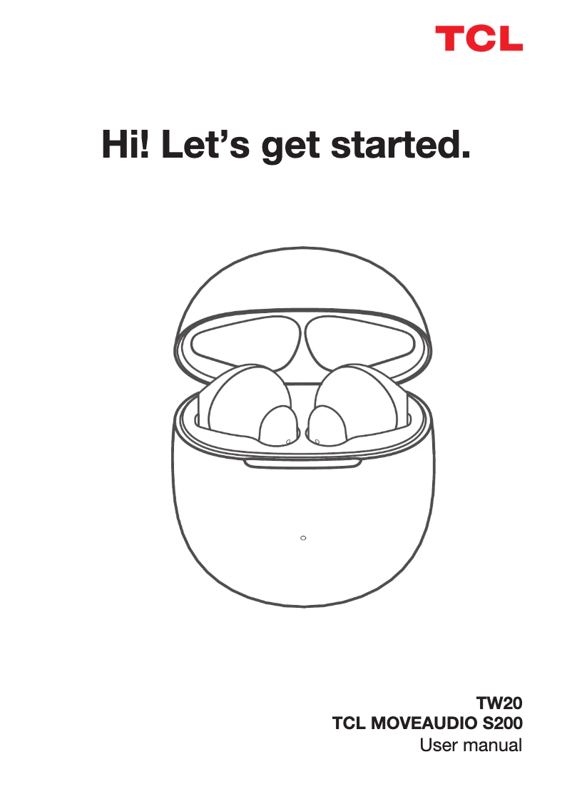 Page 1 of the manual User Manual TCL TW20