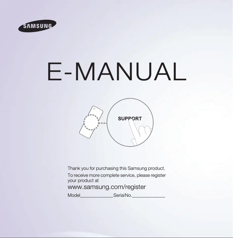 Page 1 de la notice Manuel utilisateur Samsung UE40ES6805U